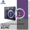 Aro de luz 33 cm RGb led multicolor + trípode 2.10 M