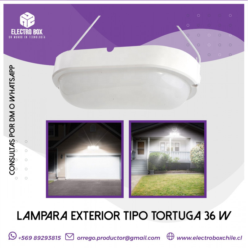 Lámpara exterior tipo tortuga 36w